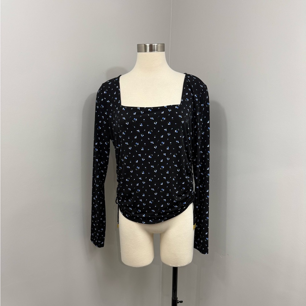 Michael Kors Black Floral Top